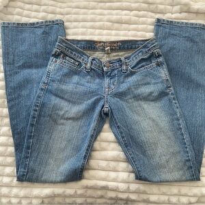 y2k vintage abercrombie and fitch lowrise bootcut jeans